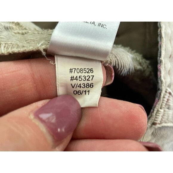 Athleta Whenever Corduroy Skirt A-Line Flare Pockets Drawstring Beige Sz 4P - Picture 8 of 8